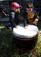Two budding drummers